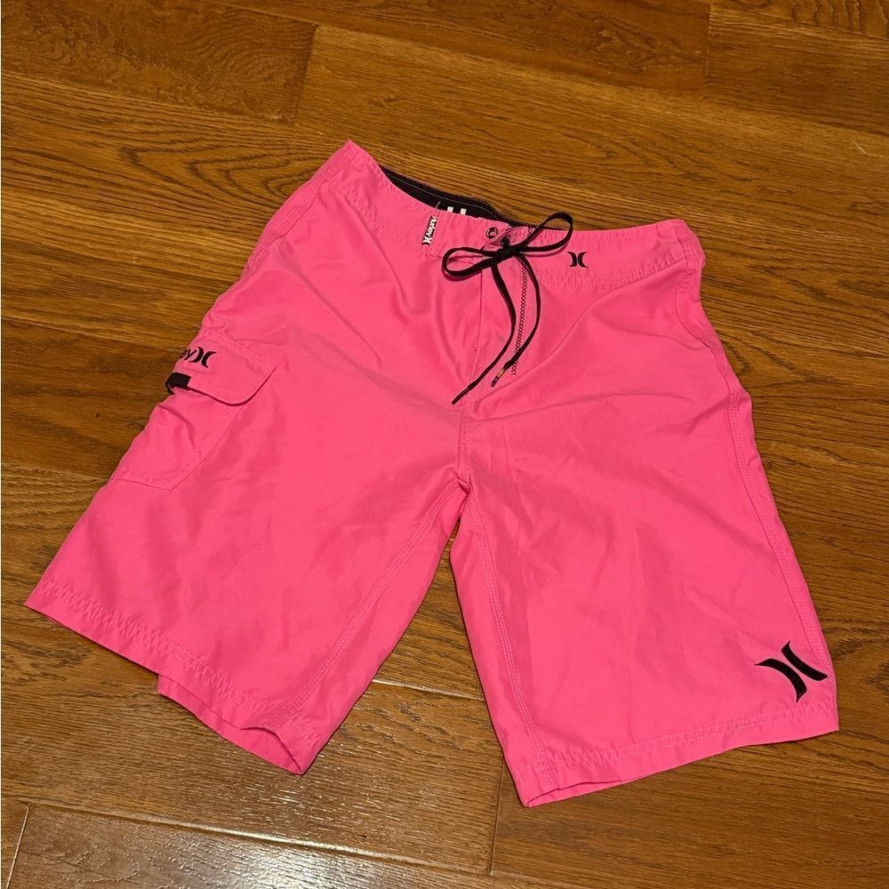 Pink Men’s Hurley brand Board Shorts with Logo size 28